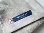 REST FOLKレストフォークの綿100％プラシッドバスタオル。サイズ約60cm×120cm、日本製