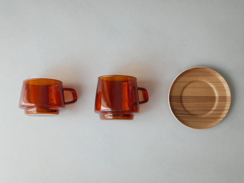 KINTOのセピアカップ、耐熱ガラス製