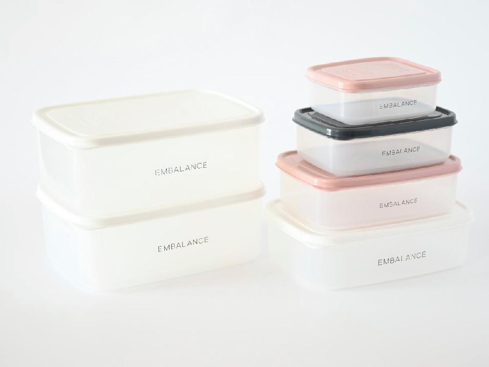 《単品》【EMBALANCE/エンバランス】電子レンジにも使える 食材を美味しく保つ保存容器 レクタングルコンテナ