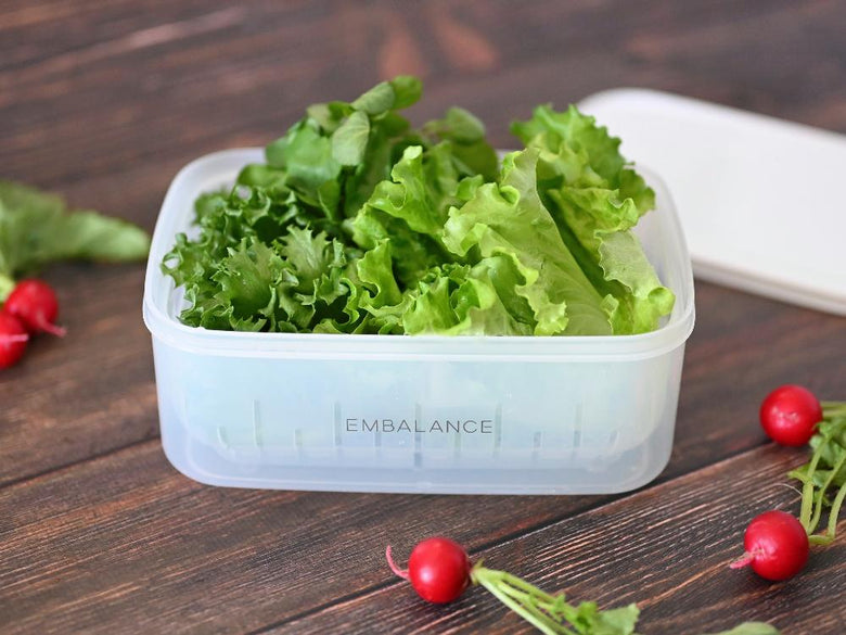 《単品》【EMBALANCE/エンバランス】電子レンジにも使える 食材を美味しく保つ保存容器 レクタングルコンテナ