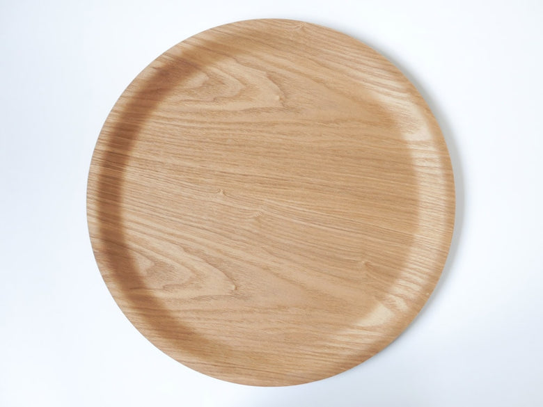 キントーの滑りにくい木製ラウンドトレイ