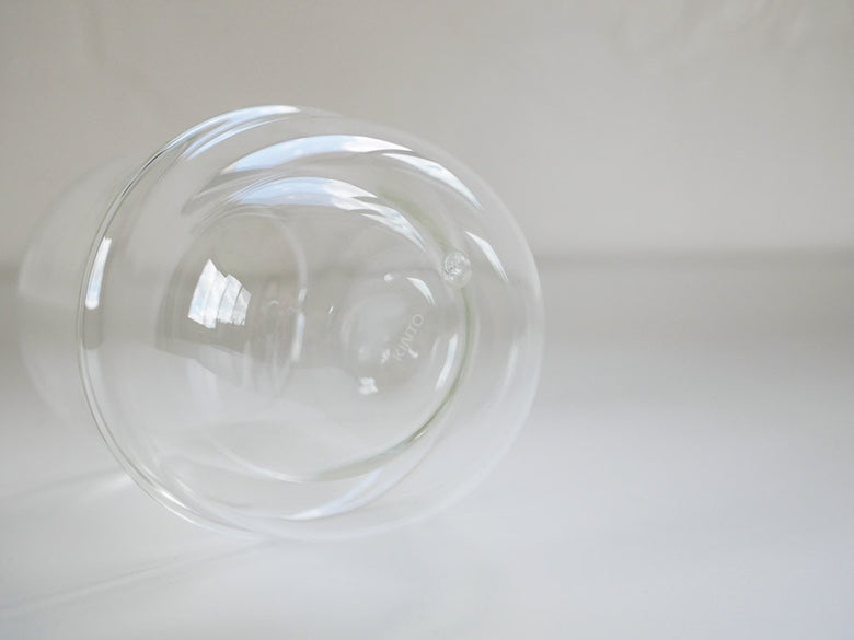 キントーKRONOSダブルウォールのコーヒーカップとアイスティーグラス