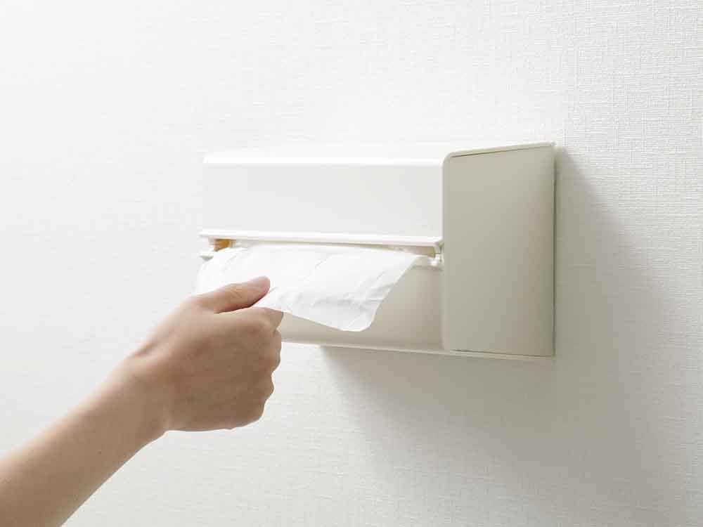 アッシュカラーのWALL PT2ペーパータオルケース