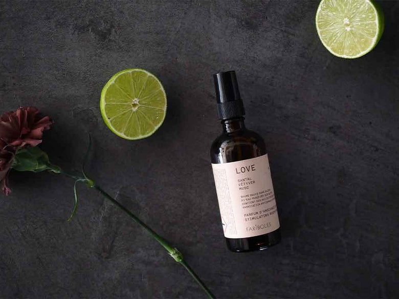 FARIBOLES バランシングルームミスト100mlのガラスボトル