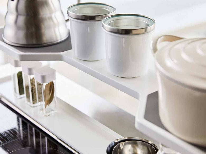 コンロ用奥ラックと排気口カバーのセット