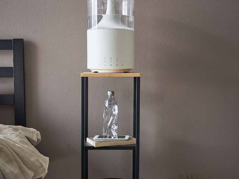 tower製スチールと竹の加湿器スタンド