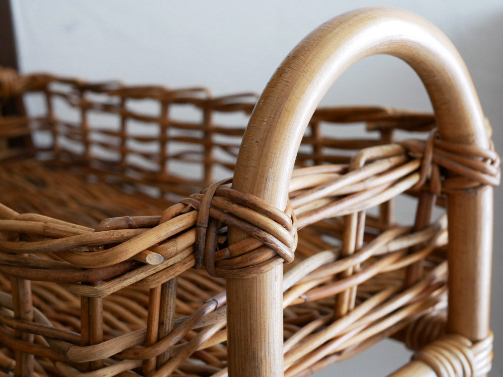 クレエTHE AROROG 皮付きラタンのアラログバスケット