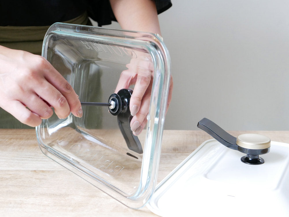 BRUNO製ホットプレート用グラスリッドとノブ