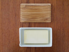 B STYLE KITCHEN製 木蓋と磁器のバターケース