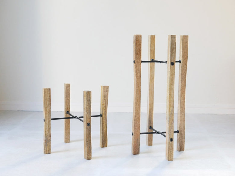 ポッシュリビングの木製折りたたみポットスタンド