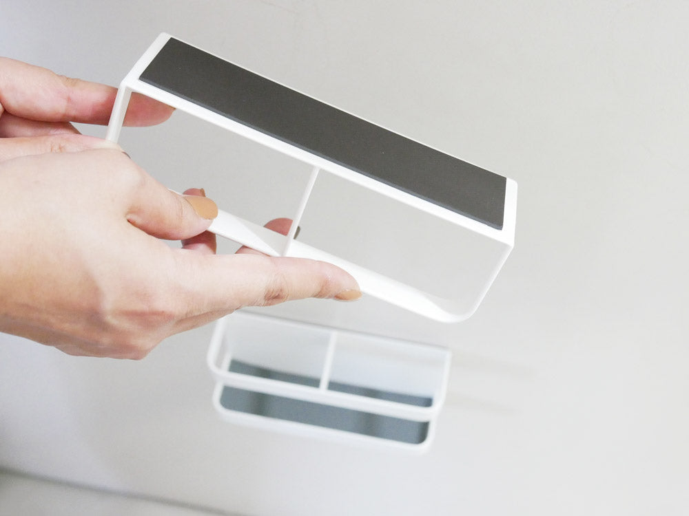 YAMAZAKI製ホワイトマグネット傘立て