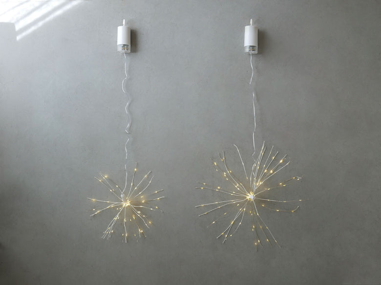 Horn Please MADEのブルーミングLカッパーLEDライトワイヤーデコレーション。34cmのLEDライトと50cmのワイヤーを組み合わせた室内用装飾ライト
