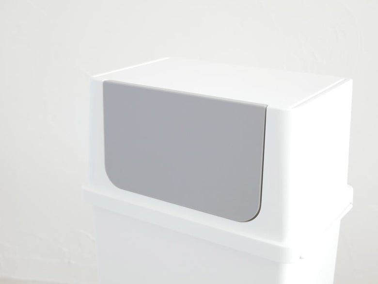 ライクイットの白いフロントオープントラッシュビン