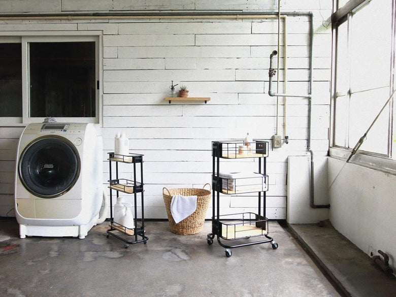 BY CAGEスリムワゴンのスチール多段収納カート