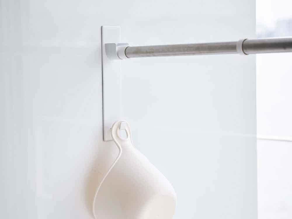 マグネット式バスルーム物干し竿ホルダー2個セット