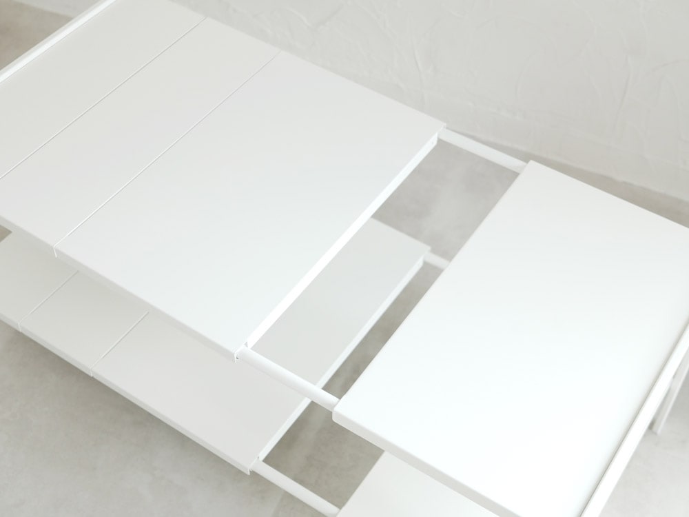 YAMAZAKI/towerのグレー2段伸縮シンク下ラック