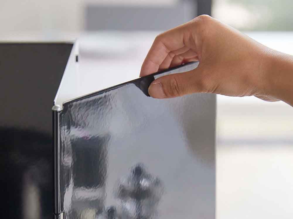 YAMAZAKI/tower製シルバー伸縮レンジガード