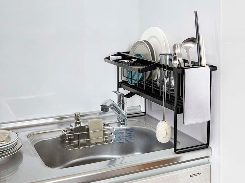 タワー製スリム2段水切りワイヤーバスケット