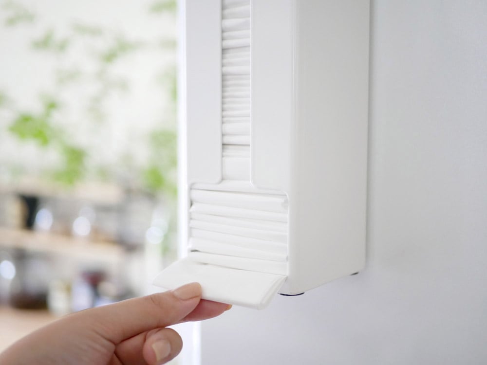 YAMAZAKIタワーポリ袋ストッカー、スチール製