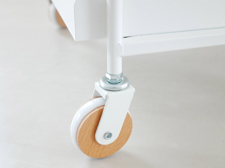 Mashリヴ スチールキッチンカート キャスター付