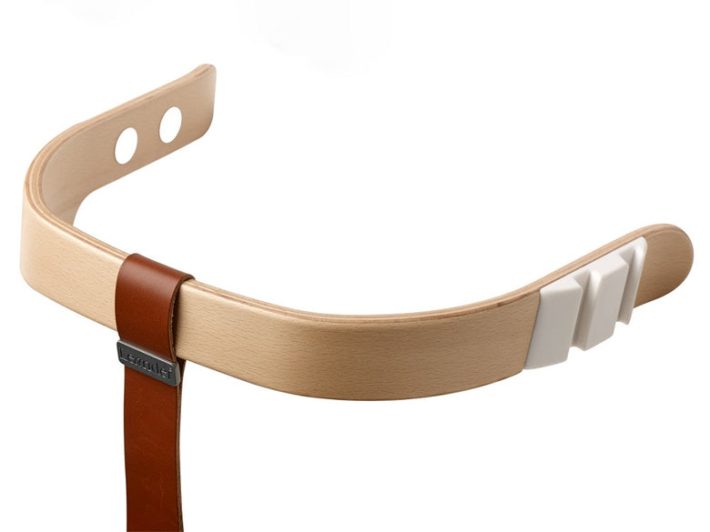 セーフティーバーの革ストラップとバックル