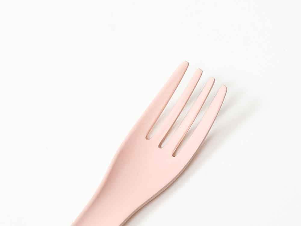 イデアコのピンクBファイバーカトラリー2+2セット