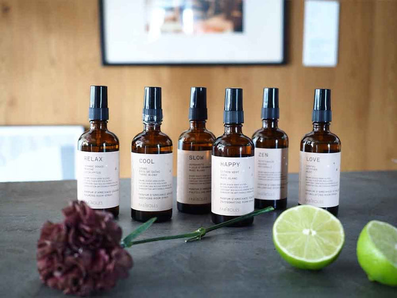 FARIBOLES バランシングルームミスト100mlのガラスボトル