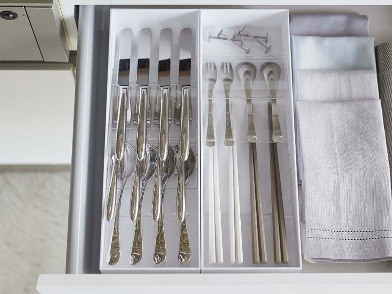 YAMAZAKI/towerの銀製立体斜めカトラリーケース