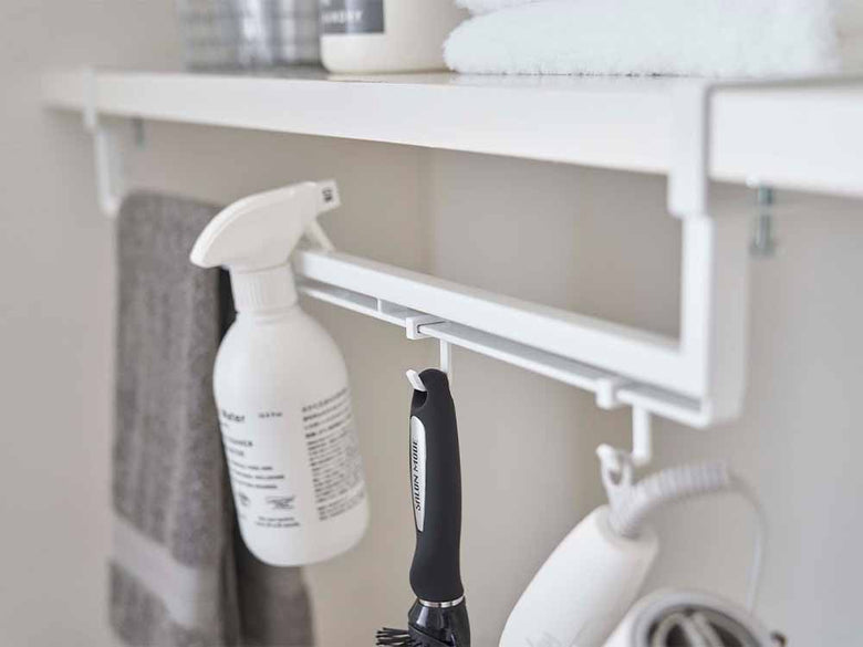 ヤマザキ/タワーのスチール伸縮棚下収納ハンガー