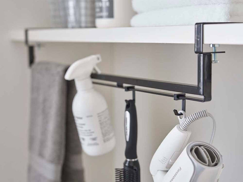 Yamazaki Towerスチール製伸縮棚下収納ハンガー