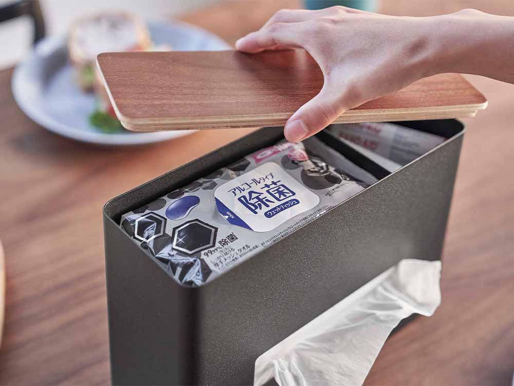 リンのスチール製ティッシュ＆ウェットシートケース