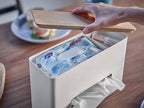 山崎RINのスチール製ティッシュ＆ウェットシートケース