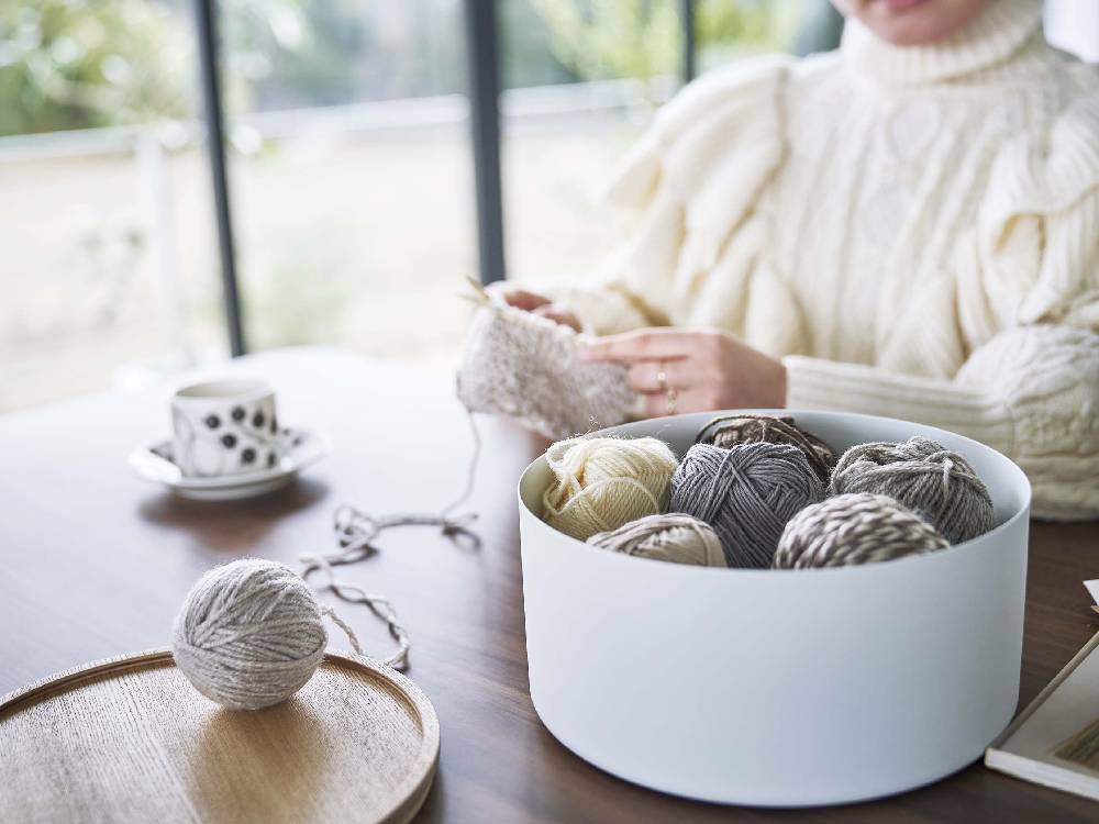 RINリン製スチールと木製蓋の蓋付き収納ケース