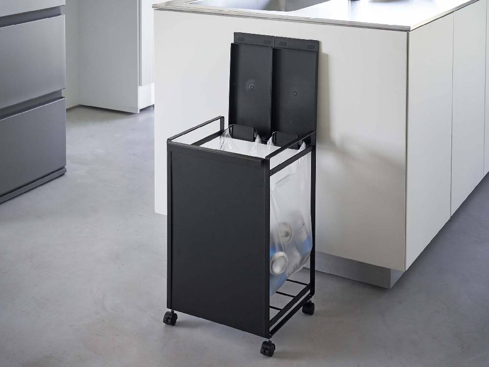 タワー蓋付き目隠し分別ダストワゴン