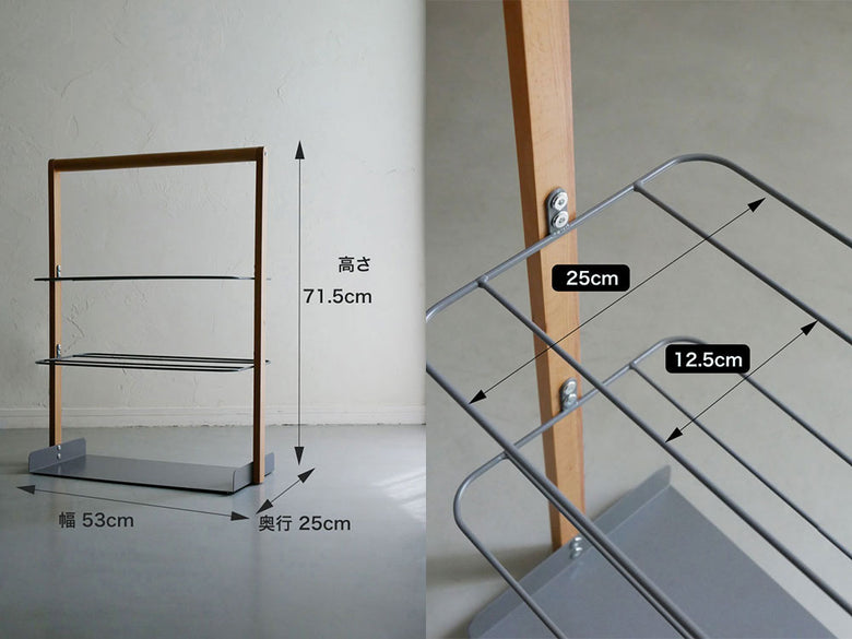 天然木フレームのリヴ アンブレラハンガー