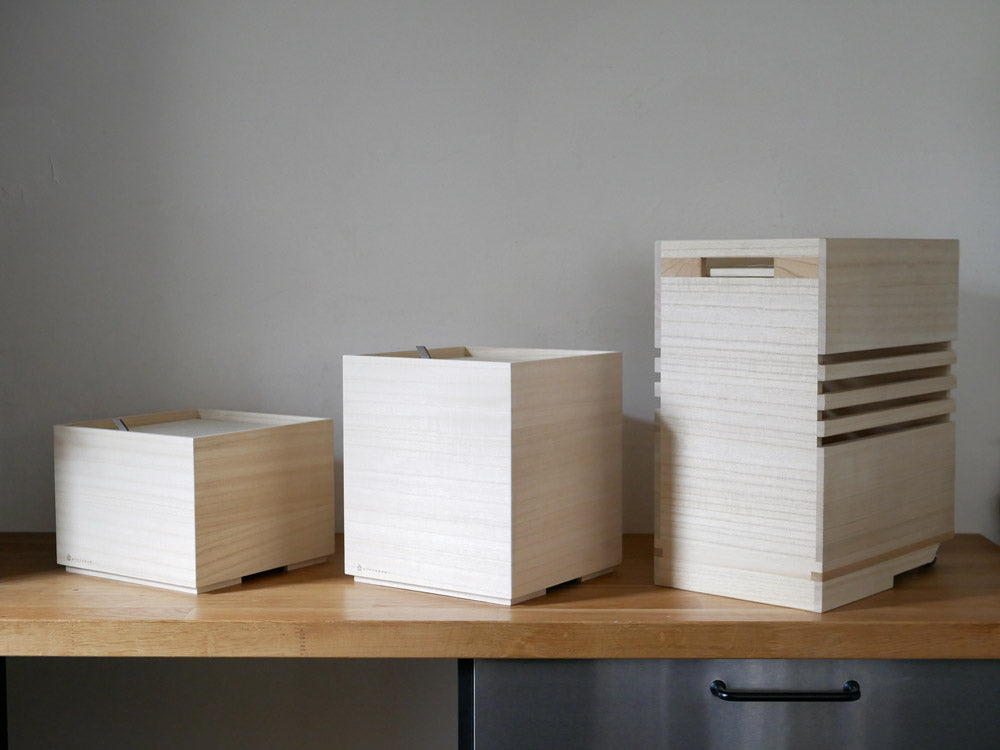 増田桐箱店のブラックチェリー仕上げ野菜保存箱