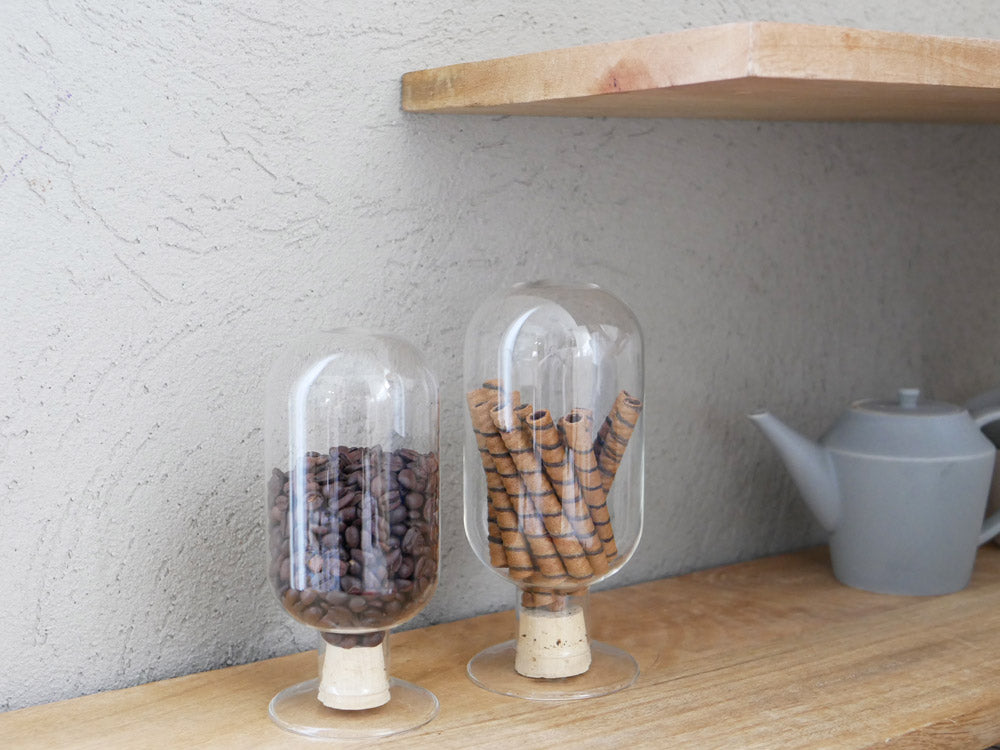 POSH LIVING製 直径9cm 高さ19cmの耐熱ガラスシードボトル