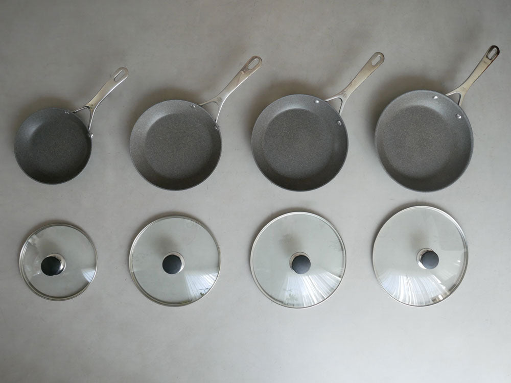 BALLARINIバッラリーニTORINOトリノシリーズのアルミニウム製フライパンと強化ガラス蓋のセット