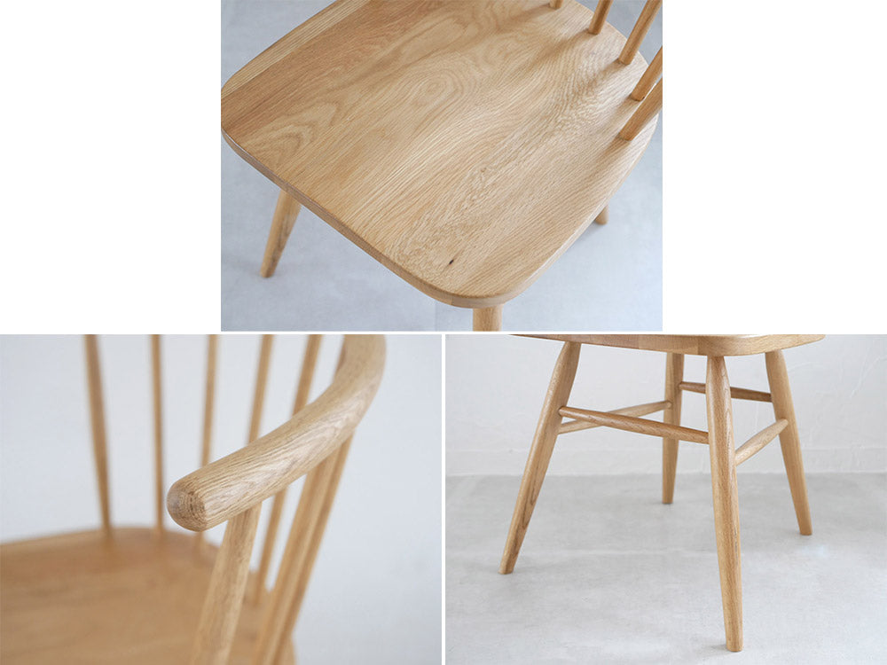 adepecheのハーフラウンドチェア、オーク無垢材