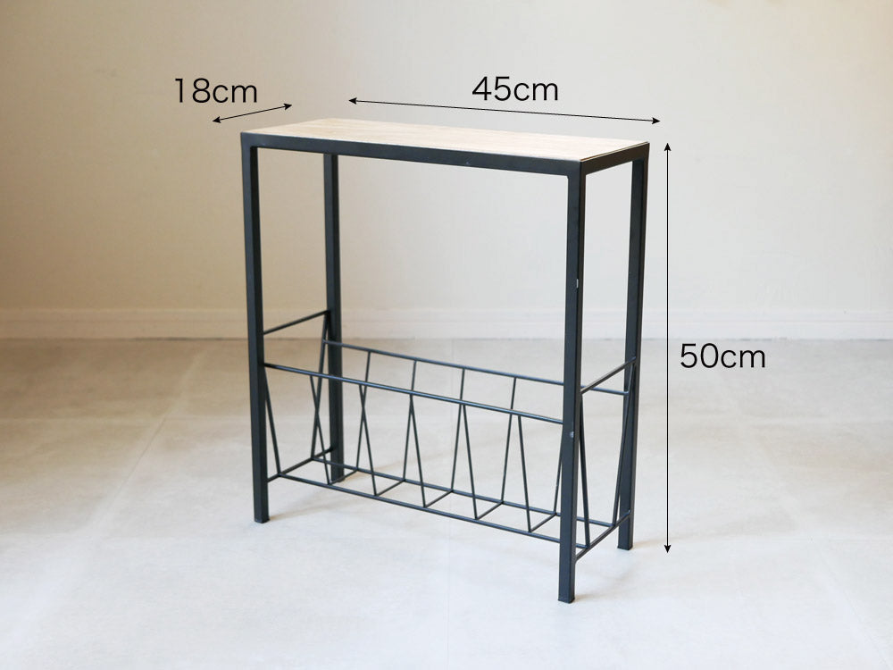 アイアンとマンゴーウッドのマガジンラック