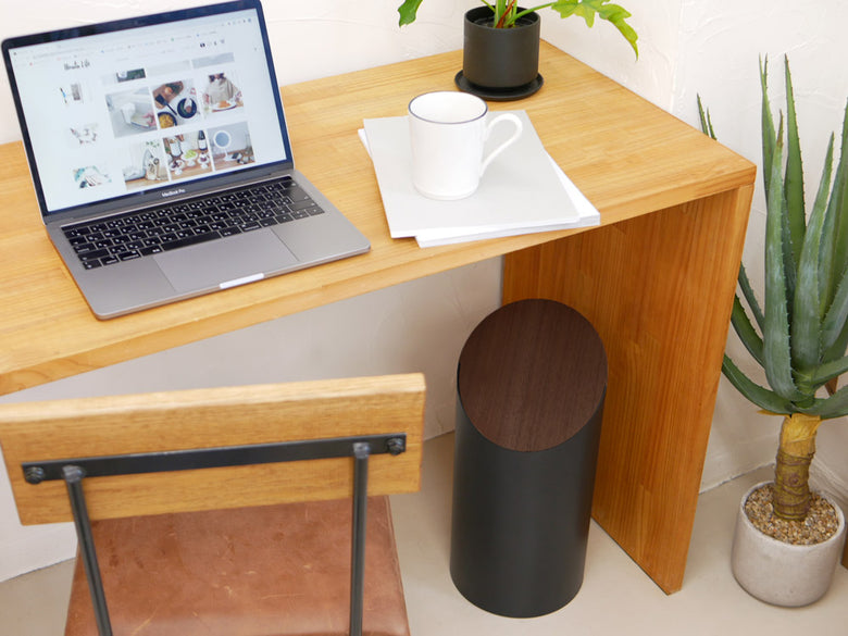 Moheimスウィングビン 8リットル ABS製本体と木製蓋