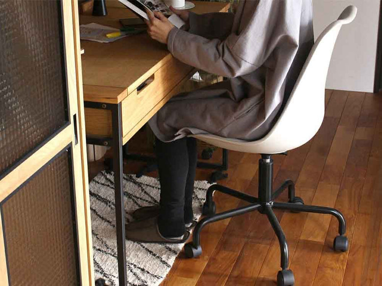 NO-FP グレーアイボリーキャスターオフィスチェア