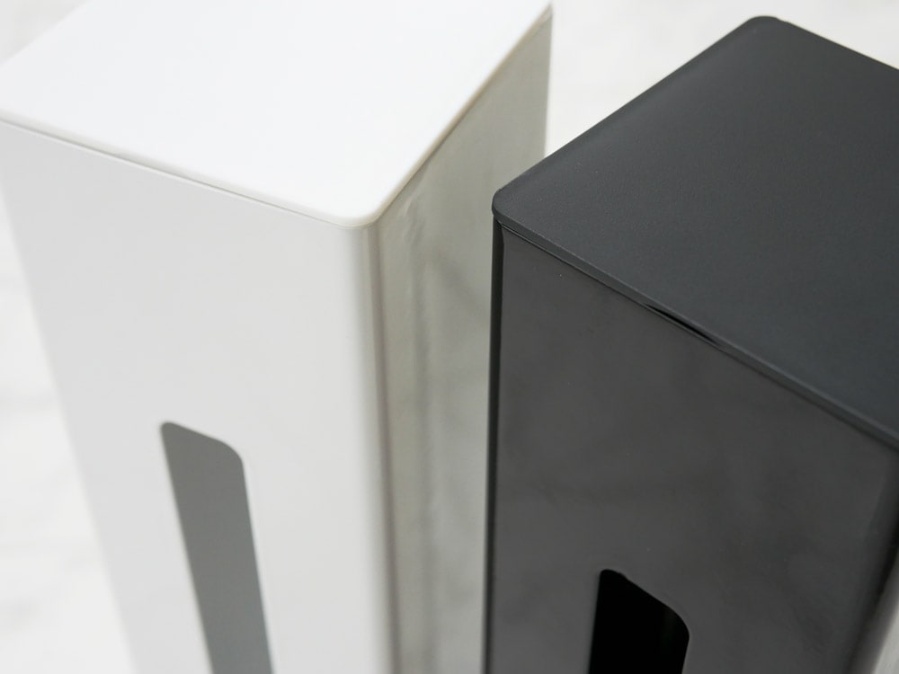 YAMAZAKIタワーポリ袋ストッカー、スチール製高さ32.5cm