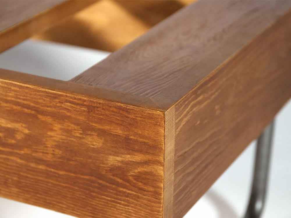 アデペシュ WARM ブラウン木製ベンチ