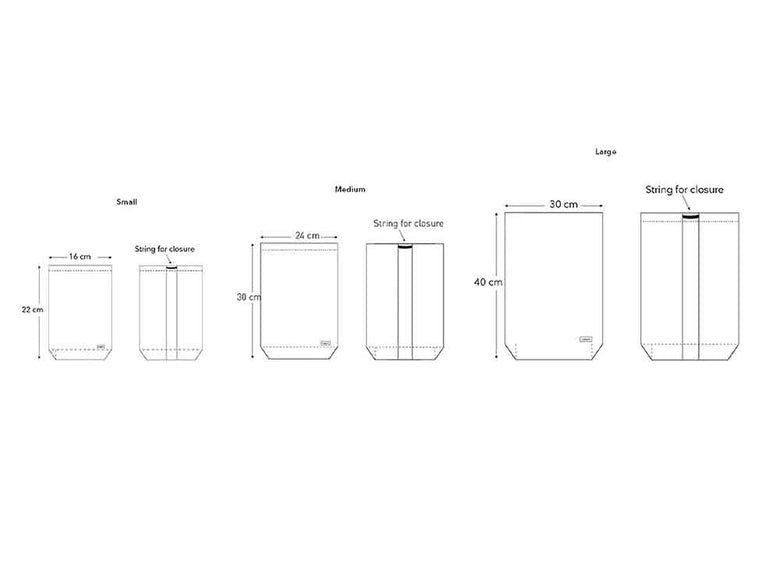 オーガニックコットン製の多用途バッグセット（白）