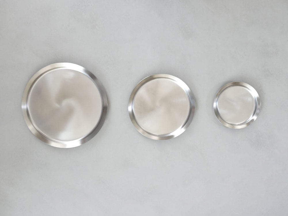 la base製18-8ステンレス製のボウル、ざる、プレートのシルバーキッチンセット