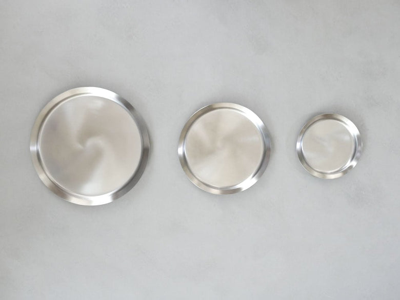 la base製18-8ステンレス製のボウル、ざる、プレートのシルバーキッチンセット