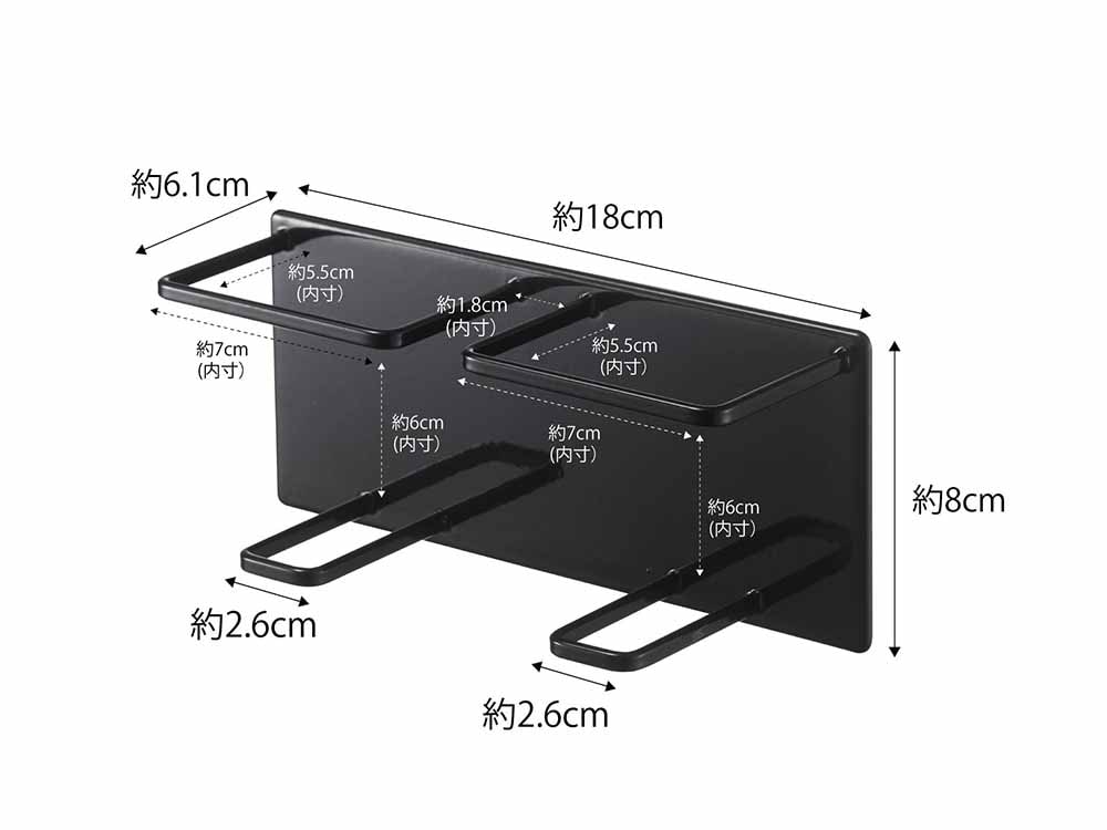 YAMAZAKI/towerのマグネットバスルームホルダー