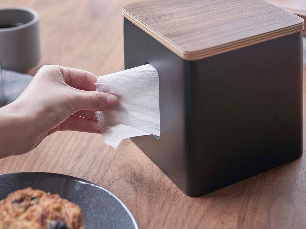 YAMAZAKI/RINのティッシュ＆トイレットペーパーケース