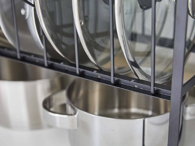 タワーシンク下用高さ調整2段鍋蓋＆フライパンラック